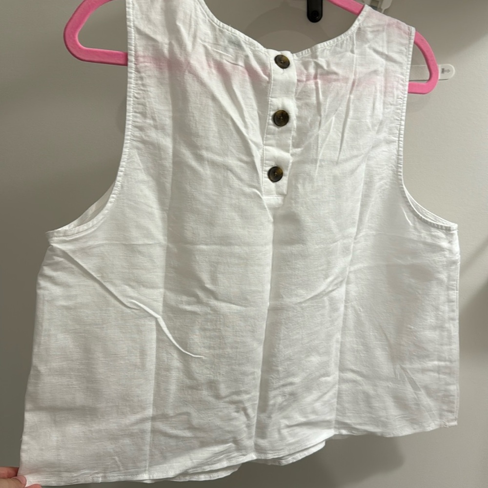 NWT Linen Sleeveless Top from J Crew, size L